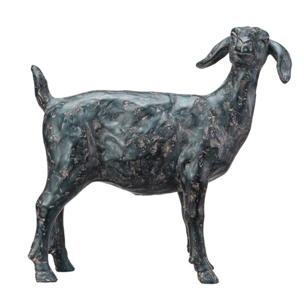 RESIN GOAT WITH CAST IRON FINISH