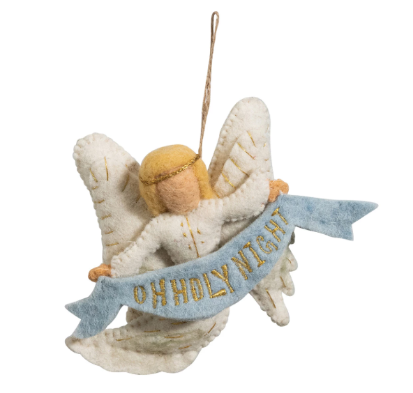 HANDMADE WOOL FELT ANGEL ORNAMENT