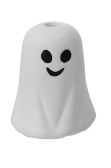 STONEWARE GHOST SHAPED TAPER HOLDER (HOLDS 1/4" TAPER)