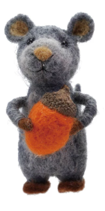 HANDMADE WOOL FELT HARVEST MOUSE - ASSORTED