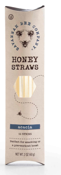 SAVANNAH BEE COMPANY - ACACIA HONEY STRAWS - 12PAK