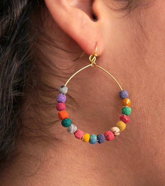 KANTHA MILIEU DEMI HOOP EARRINGS