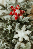 EMBROIDERED SNOWFLAKE ORNAMENT - ASSORTED