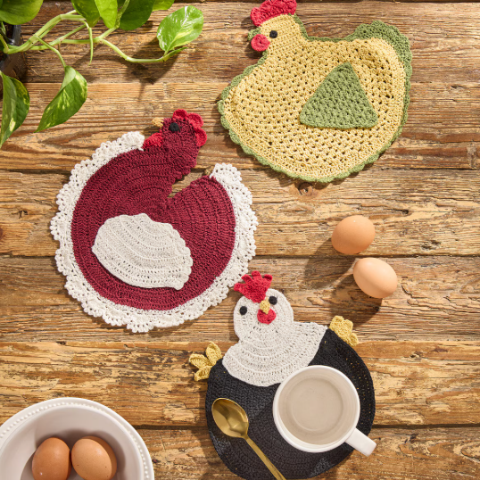 HENRIETTA CROCHET TRIVET - ASSORTED