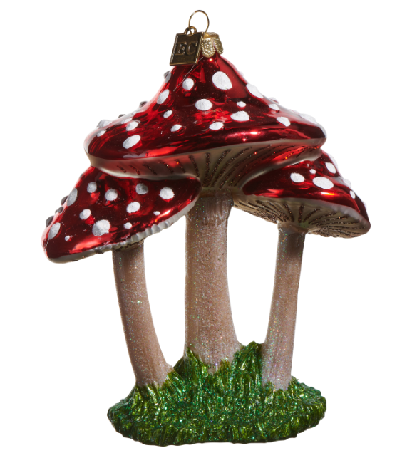 RED MUSHROOM TRIO ORNAMENT
