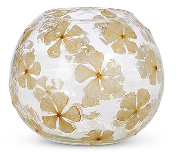 DRIED FLORAL CONTAINER 6"D x 4.75"T
