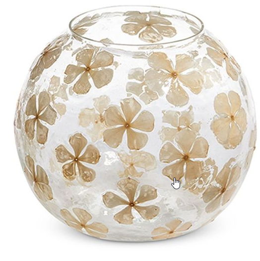 DRIED FLORAL CONTAINER 6"D x 4.75"T