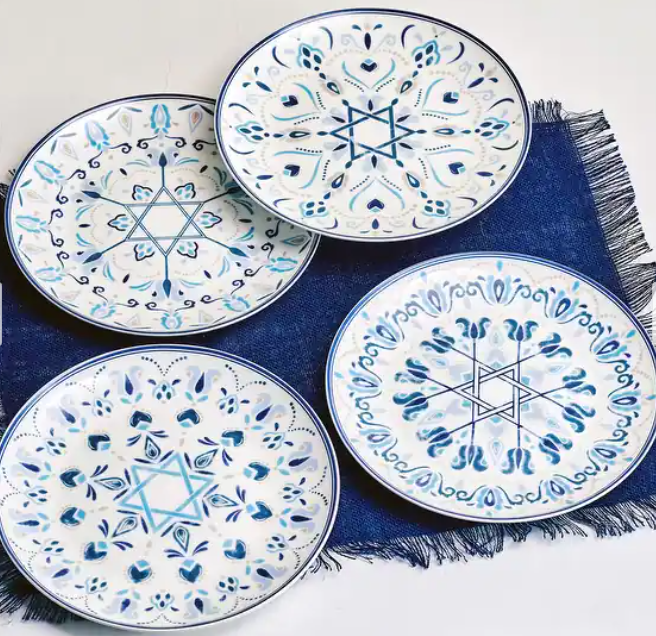 HANUKKAH CELEBRATION DESSERT PLATE - ASSORTED
