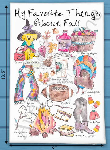 AVERY'S HOME FALL & HALLOWEEN FLOUR SACK TOWELS - ASSORTED