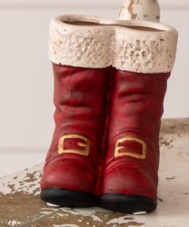 MINI SANTA'S BOOTS VASES - ASSORTED