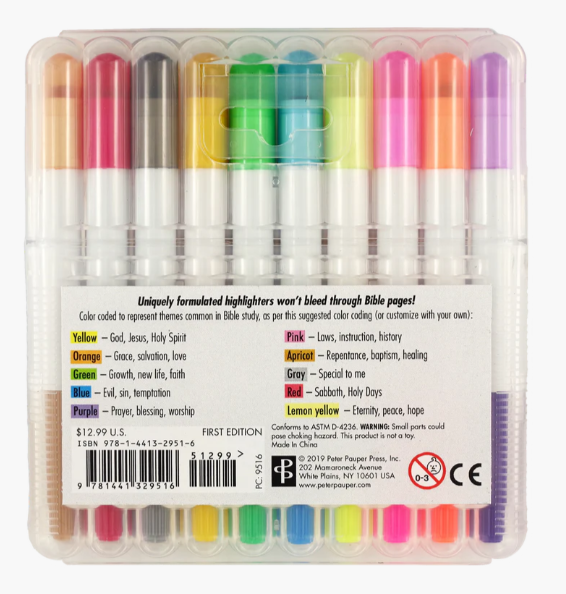 BIBLE HIGHLIGHTERS (SET OF 10 GEL HIGHLIGHTERS)
