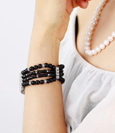 CAPE DIABLO APPLE WATCH STRAP MOONLIGHT AGATE STRETCH