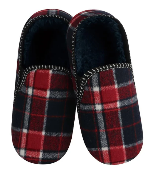 SNOOZIES! MODERN ALPINE PLAID MEN'S SLIPPER - ASSORTED