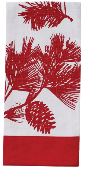 PATRICIA HEATON HOME GOLD PINECONE DISHTOWEL - ASSORTED