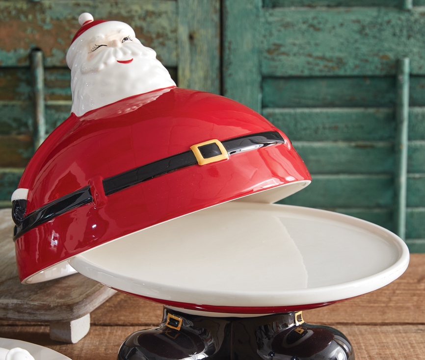 WINKING SANTA DESSERT STAND