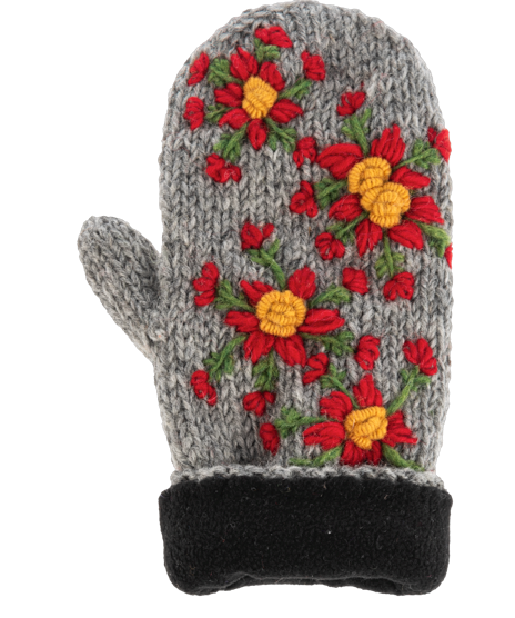EMBROIDERED SPRUCE MITTENS - ASSORTED