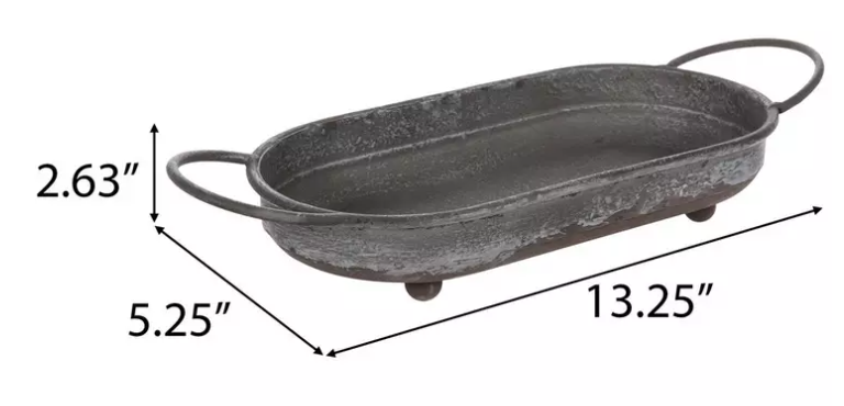 DISTRESSED METAL TRAYS - ASSORTED