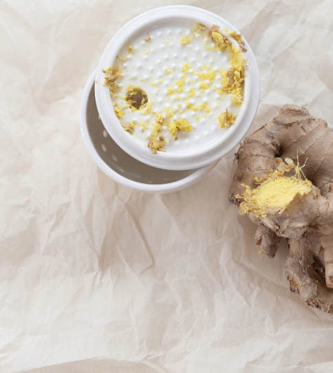 STONEWARE GARIC/GINGER GRATER/STORAGE