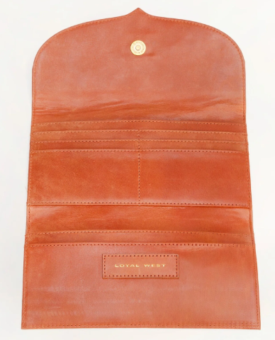 LOYAL WEST GLORIANA WALLET IN HANDTOOLED LEATHER