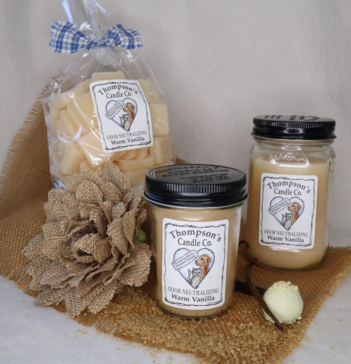 THOMPSON'S CANDLE CO. ODOR NEUTRALIZER - SUPPORT THE HUMANE SOCIETY! - WARM VANILLA - ASSORTED