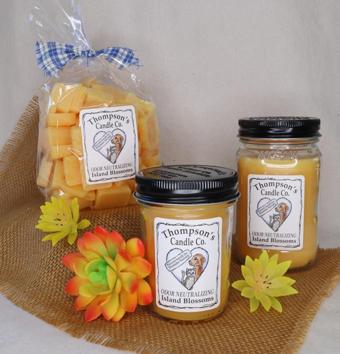 THOMPSON'S CANDLE CO. ODOR NEUTRALIZER - SUPPORT THE HUMANE SOCIETY! - ISLAND BLOSSOMS - ASSORTED