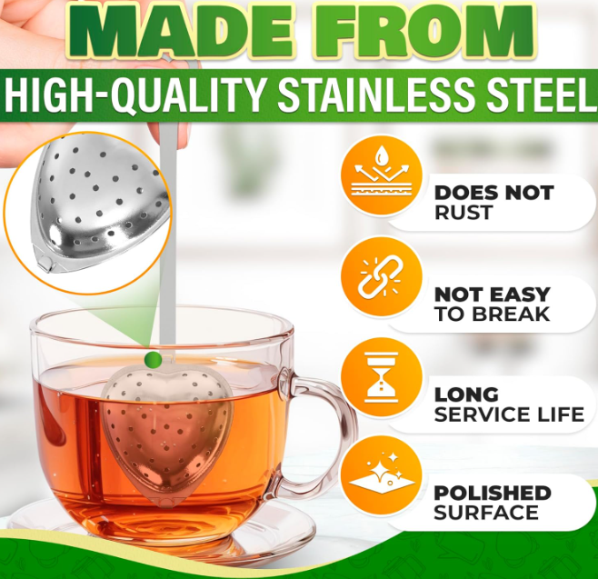 STAINLESS STEEL HEART TEA INFUSER