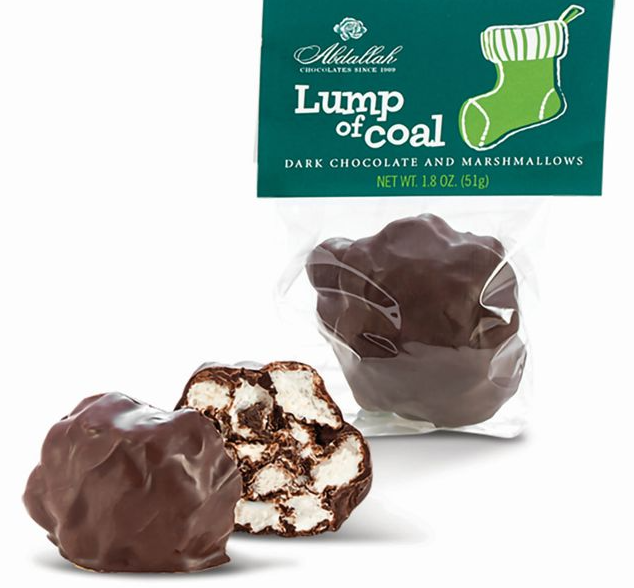 ABDALLAH CANDIES - 1.8oz. LUMP OF COAL MARSHMALLOW & DARK CHOCOLATE
