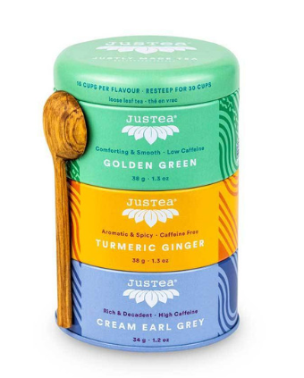 JUSTEA LOOSE LEAF TEA SAMPLER - ASSORTED