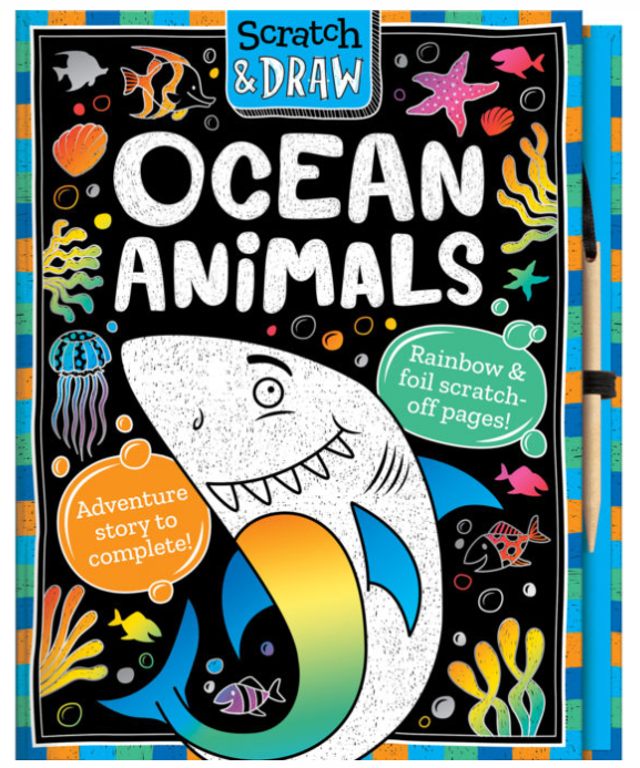 SCRATCH AND DRAW OCEAN ANIMALS
