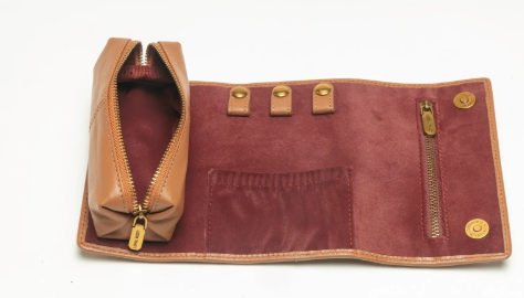 LOYAL WEST CANYON JEWELERY CASE HANDTOOLED LEATHER - WHISKEY & WATER