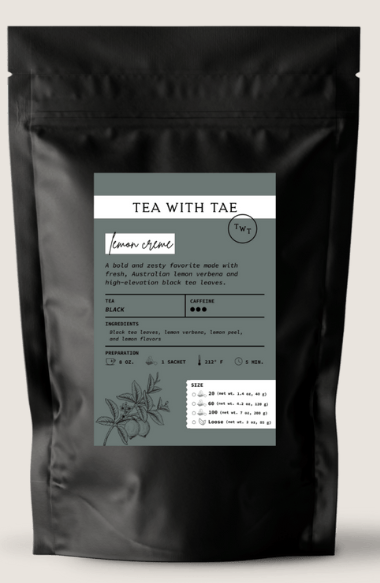 TEA WITH TAE Lemon Crème Mini Tea Tube