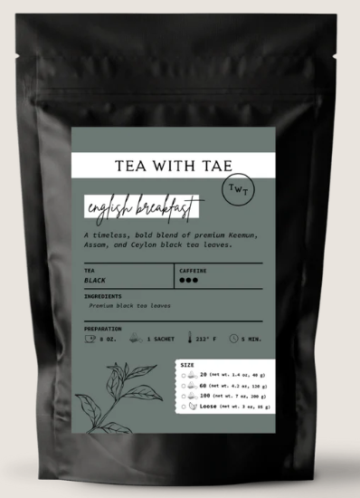 TEA WITH TAE English Breakfast Mini Tea Tube