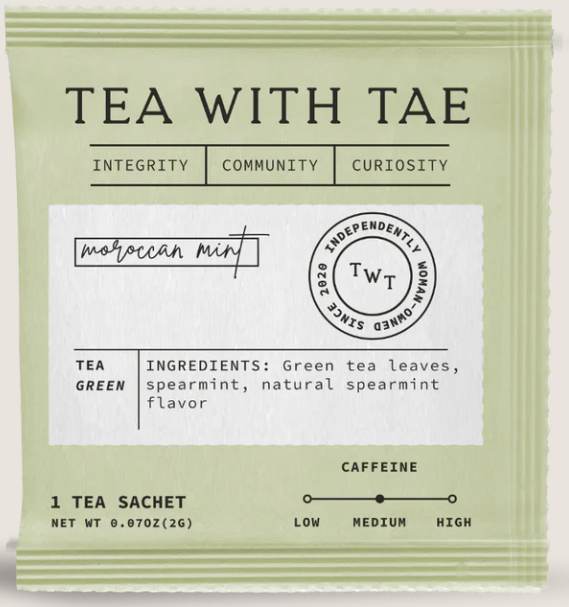 TEA WITH TAE MOROCCAN MINT INDIVIDUAL TEA SACHETS