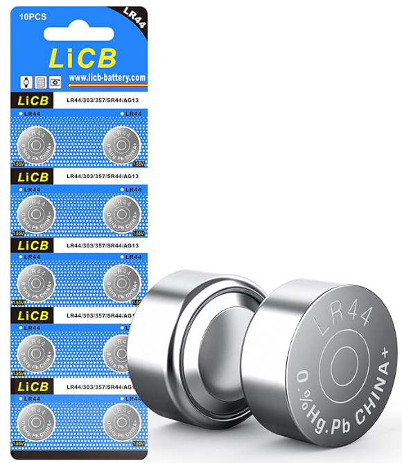 2-Pack LR44 Alkaline Button Coin Cell Battery