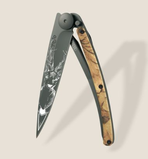 DEEJO KNIVES - 37G BROWN CAMO/ DEER