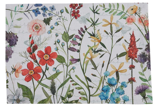 PARK DESIGNS WILDFLOWER SKETCHBOOK PLACEMAT AND NAPKIN
