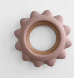 CALLA & FRIENDS GARDEN PARTY TEETHER COLLECTION -SILICONE & BEECHWOOD SUNSHINE
