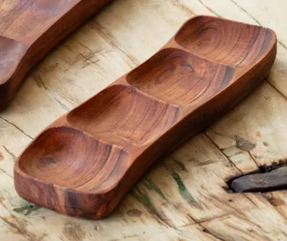 WOODEN SNACKING SERVERS - ASSORTED