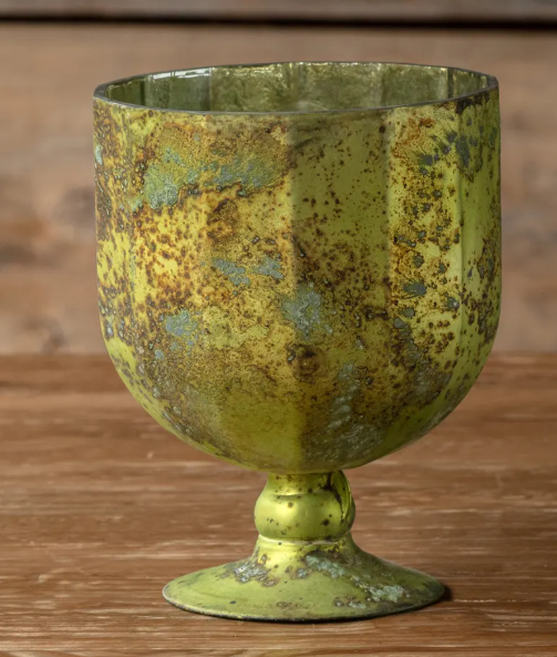 ANTIQUE OLIVE CHALICE SMALL