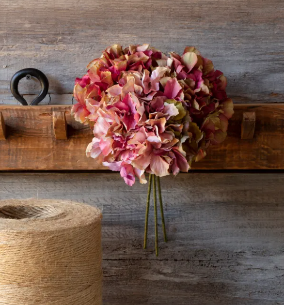 HYDRANGEA BUNDLE - VINTAGE ROSE & BURUNDY