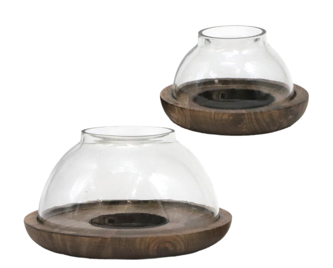 WIDE HURRICANE GLASSES - ASSORTED