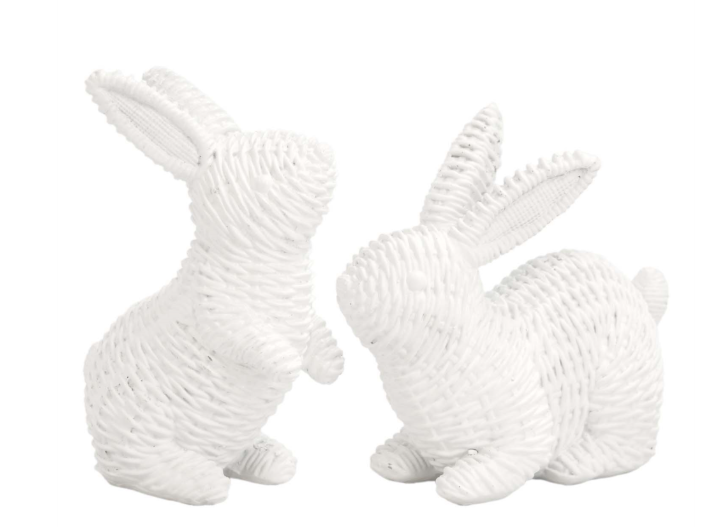 WHITE BASKET LOOK BUNNY - ASSORTED