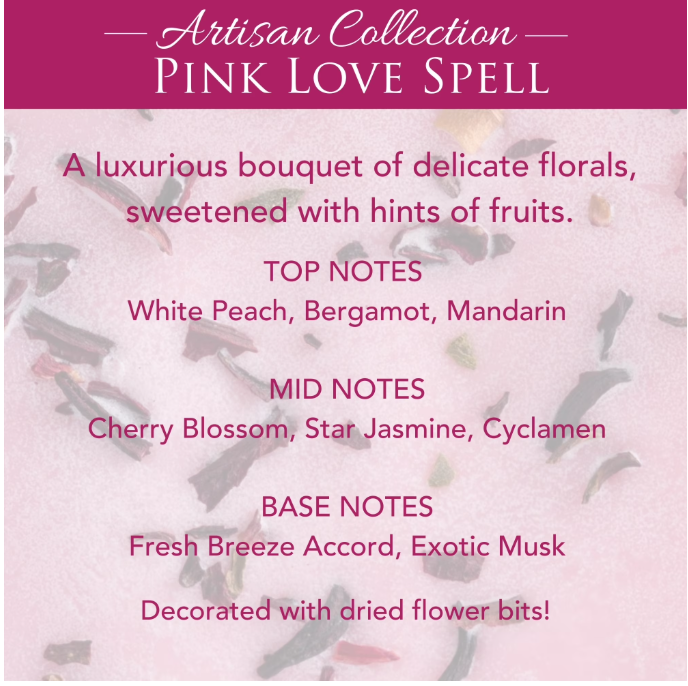 CANDLE WARMERS ARTISAN WAX MELTS - PINK LOVE SPELL