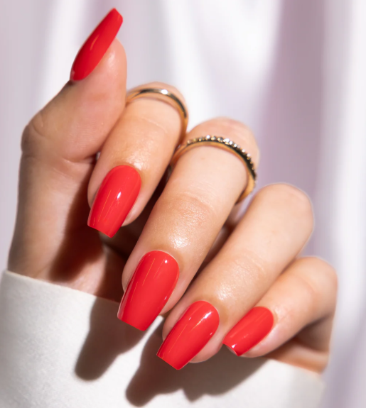 RED ASPEN NAIL DASHES - TULIPS FOR TRINITY (MEDIUM COFFIN)