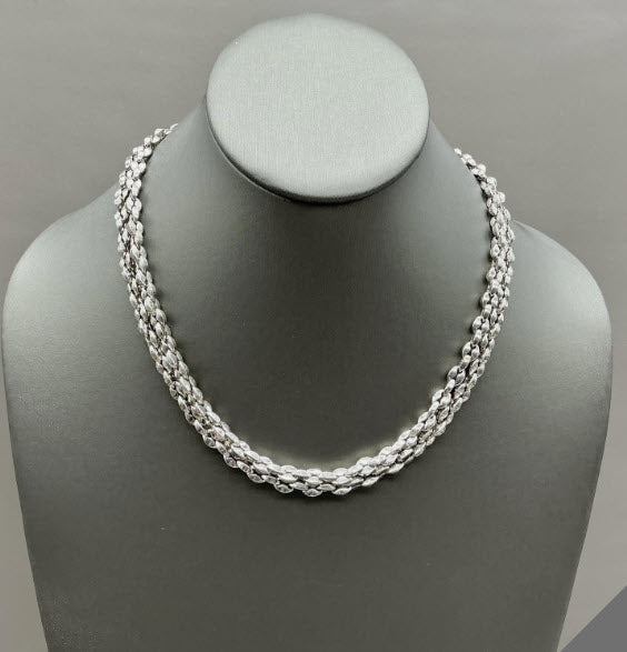 PREMIER DESIGNS SILVER TONE 17" MULTI-STRAND CHAIN NECKLACE