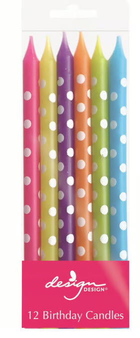 BRIGHT DOTS TALL STICK CANDLES