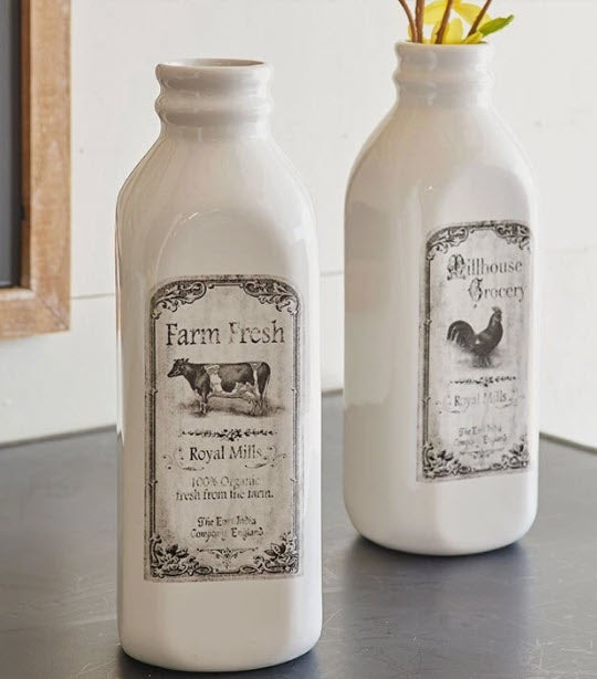 10" FARMHOUSE MILK JUG - COW