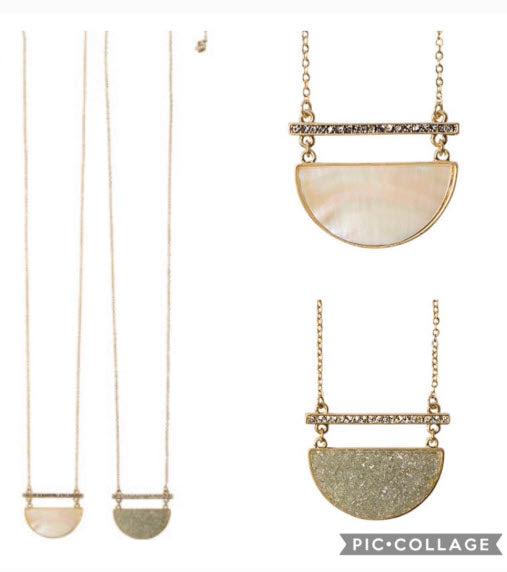 31" MINIMALIST GEOMETRIC REVERSIBLE PENDANT NECKLACE