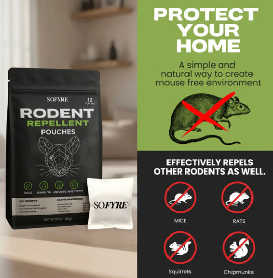 SOFYRE RODENT REPELLENT POUCHES - 12 POUCHES