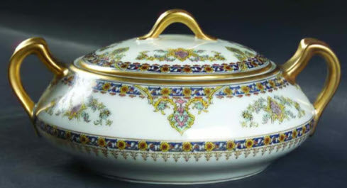 LATE 1800'S ANTIQUE FINE PORCELAIN by HAVILAND & CO LIMOGES - CASHMERE-STYLE ORIENTAL PATTERN - ASSORTED